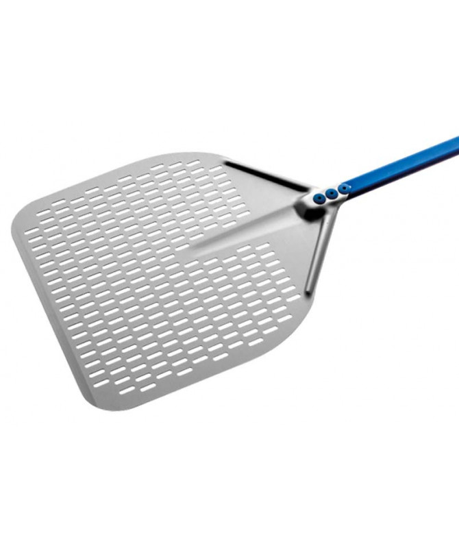 PALA PIZZA FORATA RETTANGOLARE CM 45 IN ALLUMINIO MANICO 150 CM GI-METAL