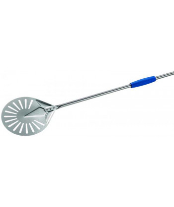Palino Pizza Inox Tondo Forata Cm 20 Pala Per Sfornare Manico 150 Cm Gi-metal
