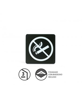 Pittogramma No Smoke Cm 16x16 Biadesivo 