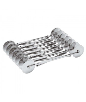 Tagliapasta 5 Linee Liscio E Ondulato Inox Regolabile Con Vite A Farfalla