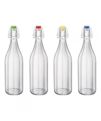 Bottiglia Oxford Con Tappo Litri 1 Confezione Con Tappi Colori Assortiti Confezione Da 12