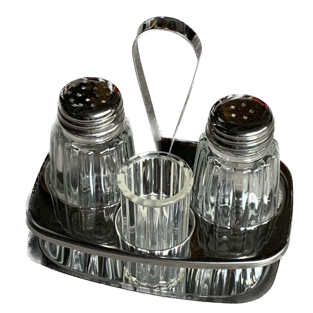 RB® Set di 2 saliera e pepiera XL in vetro e acciaio inox
