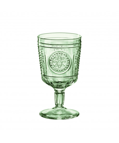 Bormioli Rocco Romantic - Confezione 4 Bicchieri In Vetro Verde, 34 Cl, Lavastoviglie