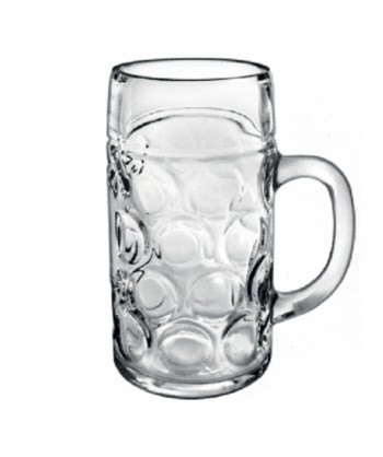 Bicchiere Birra Don Rilievo Lt1 Con Manico Borgonovo H 20,1 Ø Cm 9,9 Confezione Da 6