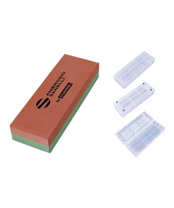 Pietra Affilalame Cm 18,5x6,5h3 Grana Bifacciale 220/1000 Ambrogio Sanelli