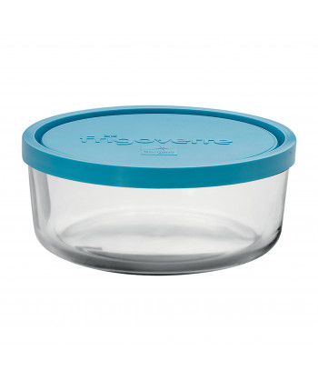 Contenitore Vetro Tondo Ø Cm 23 H 9,6 Frigoverre Coperchio Ermetico Confezione Da 4