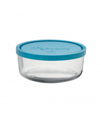 Contenitore Vetro Tondo Ø Cm 12 H 5,2 Frigoverre Coperchio Ermetico Confezione Da 12