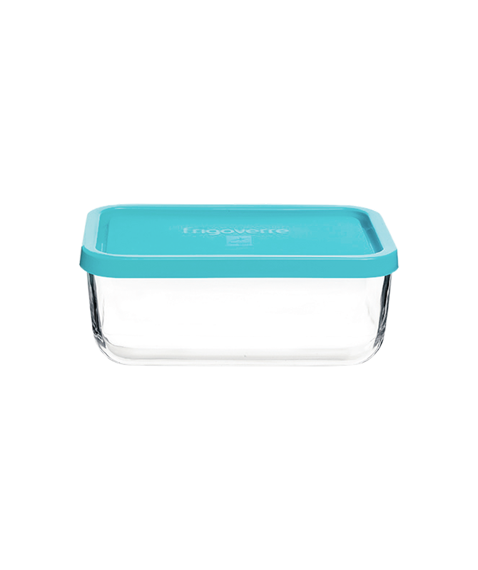 BORMIOLI Frigoverre Evolution CONTENITORE ERMETICO alto tondo in vetro con coperchio azzurro 22cm - Il Mio Store