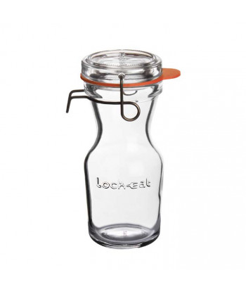 Caraffa Vetro Cl 25 Cm H 16,7 Ø 7,1 C/tappo E Guarnizione Ermetico Lock-eat Confezione Da 12