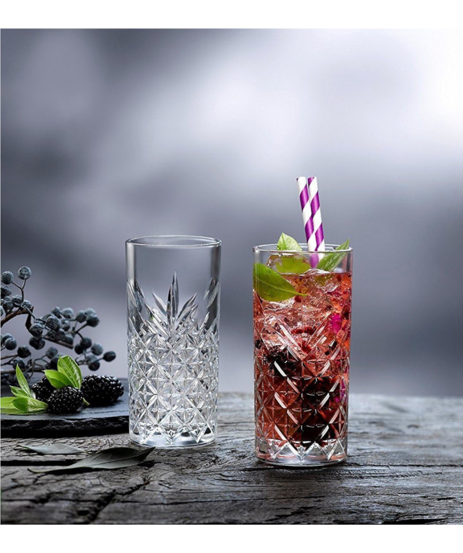 Bicchieri Long Drink PASABAHCE Timeless - Set Di 4 In Vetro, 365 Ml, Lavabili - Foto 9