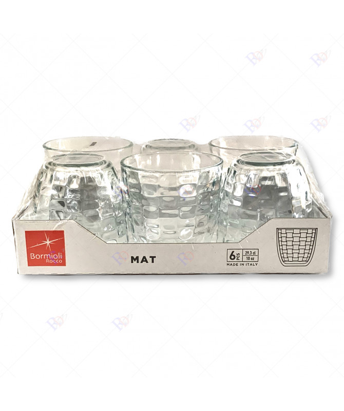 Set 6 Bicchieri Acqua Line Rose Bormioli Rocco