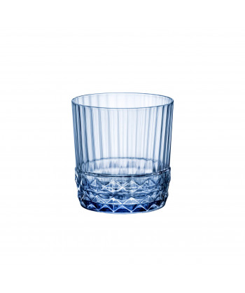 Bicchiere Acqua Dof Cl 38 Sapphire Blue America' H 9,2 Ø Cm 8,8 Bormioli Rocco Confezione Da 6