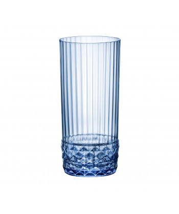 Bicchiere Cooler Cl 48 Sapphire Blue America' H 16,2 Ø Cm 7,4 Bormioli Rocco Confezione Da 6