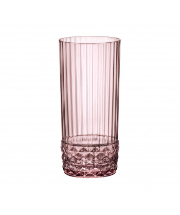 Bicchiere Cooler Cl 48 Liliac Rosa America' H 16,2 Ø Cm 7,4 Bormioli Rocco Confezione Da 6