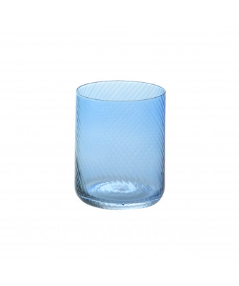 Bicchiere Acqua Spiral Blu Cl 41 H 10 Ø Cm 8 Vetro Soffiato A Bocca M1934 Confezione Da 6