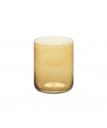 Bicchiere Acqua Spiral Ambra Cl 41 H 10 Ø Cm 8 Vetro Soffiato A Bocca M1934 Confezione Da 6