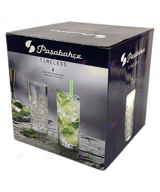 Set 4 Bicchieri Long Drink Pasabahce Timeless - Design Moderno - 30 Cl - Lavabili In Lavastoviglie - Foto 14