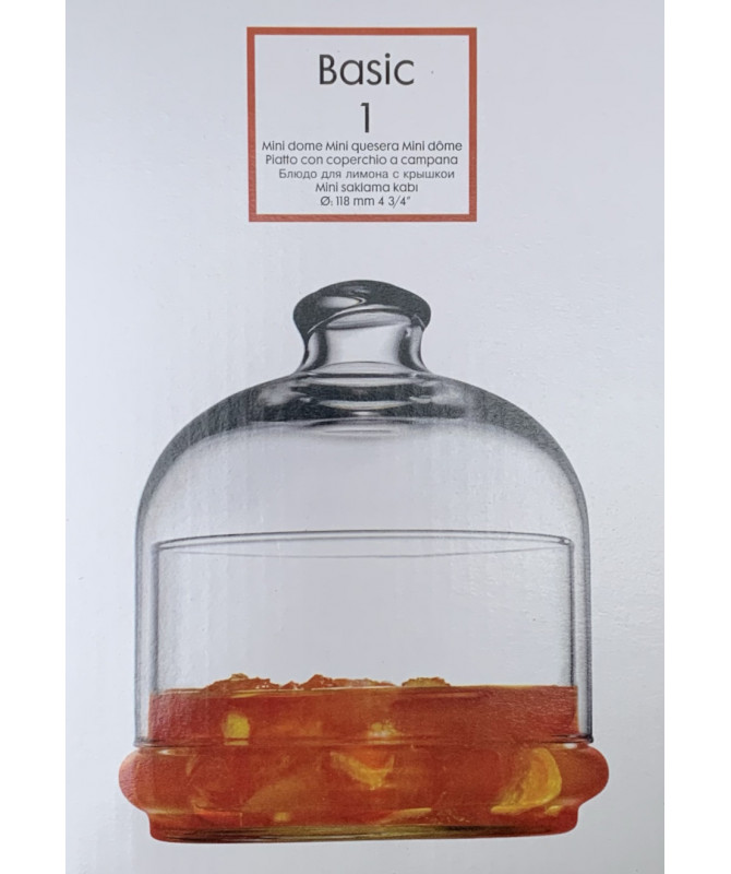 Contenitore In Vetro PASABAHCE Midi Patisserie Con Cupola - 11.5x19 Cm - Lavabile In Lavastoviglie - 4