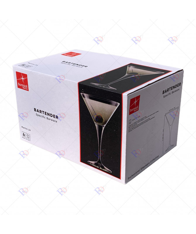 Bormioli Rocco - Bartender Art Deco Martini 235ml Set of 6 (Made in Bormioli Rocco - Bartender Art Deco Martini 235ml Set of 6 (Made in