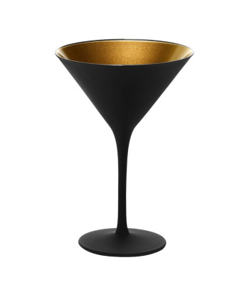 Calice Cocktail Olympic Nero Oro Cl 24 H 17,2 Ø Cm 11,6 Stolzle Lausitz Confezione Da 6