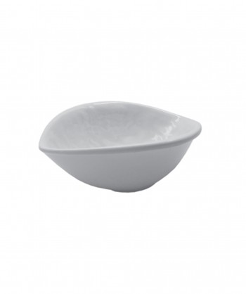 Coppetta Bianca Melamina Ovale 15x12x2h Effetto Martellato Gr 155 Ob550hgw Confezione Da 10