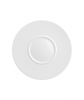 Florence Piatto Piano Gourmet Ø Cm 28 Int. Ø Cm 12,5 Lioness Porcellana Bianca Confezione Da 6