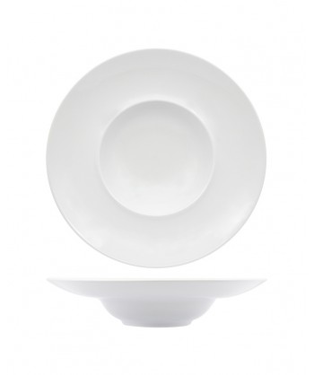 Florence Pastabowl Invito Largo Ø Cm 28 Int. Ø Cm 14,5 Lioness Porcellana Bianca Confezione Da 6