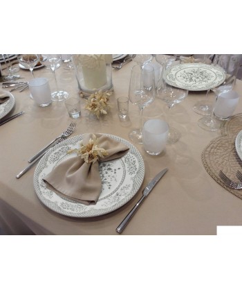 Florence Grigio Piatto Piano Ø Cm 28 Lioness Porcellana Liscia Decorata Confezione Da 6