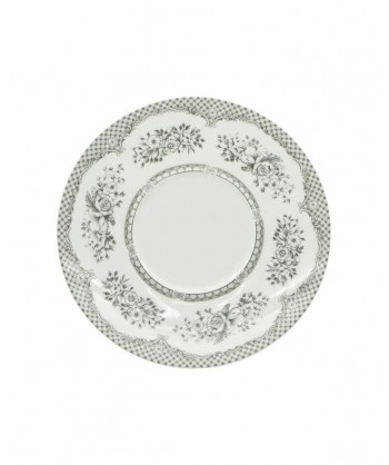 Florence Grigio Piatto Piano Ø Cm 28 Gourmet Int. Ø Cm 12,5 Lioness Confezione Da 6