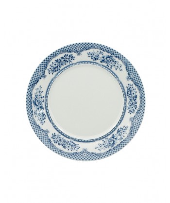 Florence Blu Piatto Frutta Ø Cm 22 Lioness Porcellana Liscia Decorata Confezione Da 6