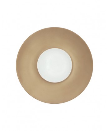 Florence Bronzo Piatto Piano Ø Cm 28 Gourmet Int. Ø Cm 12,5 Decorato Lioness Confezione Da 6