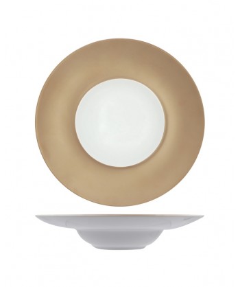 Florence Bronzo Pastabowl Ø Cm 28 Int. Ø Cm 14,5 Invito Largo Decorato Lioness Confezione Da 6