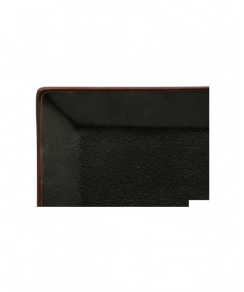 Stromboli Nero Piatto Quad. Cm 13,5x13,5 Porcellana Metallizzata Lioness Confezione Da 8