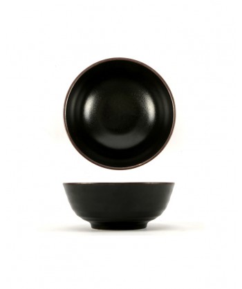 Stromboli Nero Insalatiera Ø Cm 17,8 H 7,3 Porcellana Metallizzata Lioness