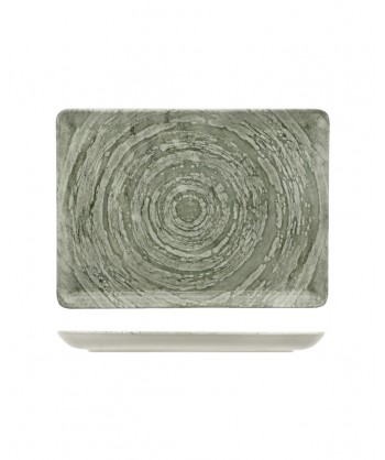 Focus Grey Piatto Rett. Cm 30x22 Porcellana Extra Strong Rilievo Lioness Confezione Da 6