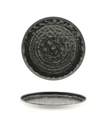 Matheria Black Piatto Nordico Ø Cm 28,5 H 1,5 Extra Strong Reactive Lioness Confezione Da 3