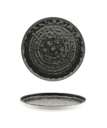 Matheria Black Piatto Nordico Ø Cm 20 H 1,5 Extra Strong Reactive Lioness Confezione Da 3