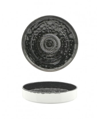 Matheria Black Piatto Nordico Ø Cm 20 H 4,0 Extra Strong Reactive Lioness Confezione Da 4