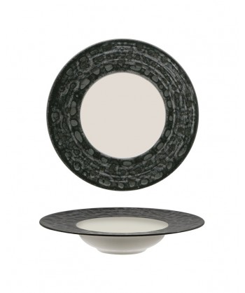 Matheria Black Pastabowl Ø Cm 27 Porcellana Extra Strong Reactive Lioness Confezione Da 6