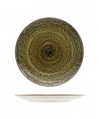 Matheria Green Piatto Piano Coupe Øcm 27 Porcellana Extra Strong Reactive Lioness Confezione Da 6