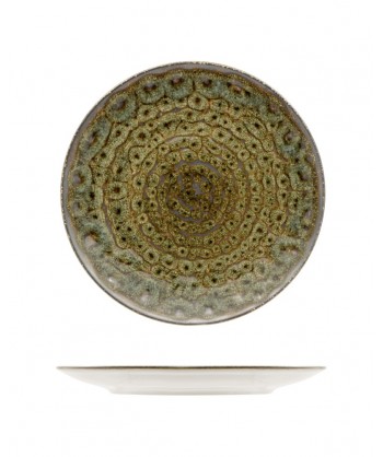 Matheria Green Piatto Piano Coupe Øcm 20 Porcellana Extra Strong Reactive Lioness Confezione Da 6