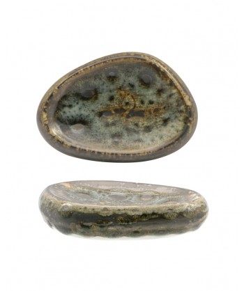 Matheria Green Piattino Ovale Cm 13x9 Porcellana Extra Strong Reactive Lioness Confezione Da 6