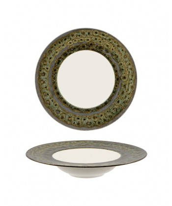 Matheria Green Pastabowl Ø Cm 27,5 Int. Ø Cm 15 Extra Strong Reactive Lioness Confezione Da 6