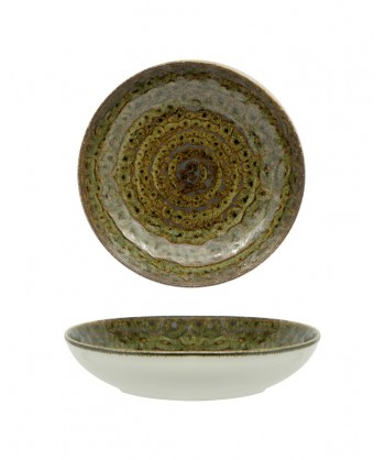 Matheria Green Piatto Fondo Coupe Øcm 20 Porcellana Extra Strong Reactive Lioness Confezione Da 6