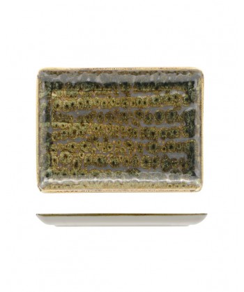 Matheria Green Piatto Rett. Cm 30x22 Porcellana Extra Strong Reactive Lioness Confezione Da 6