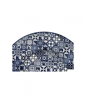 Sintra Blue Piatto Pasta Ø Cm 27,5 Int. Ø Cm 17 Stoneware Decorato Lioness Confezione Da 4