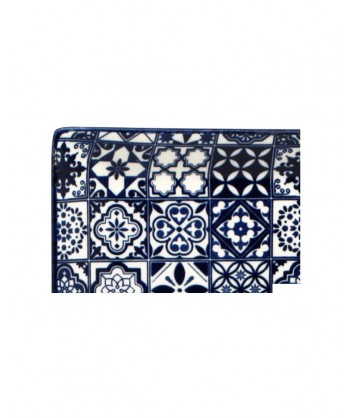 Sintra Blue Piatto Rett. Cm 28,5x16 Stoneware Decorato Lioness