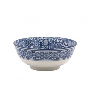 Sintra Blue Insalatiera Ø Cm 18 Stoneware Decorato Lioness Confezione Da 8