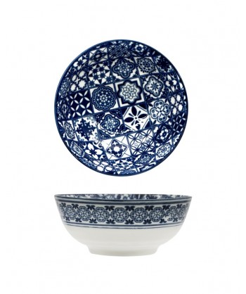 Sintra Blue Coppetta Ø Cm 12,7 Stoneware Decorato Lioness Confezione Da 8