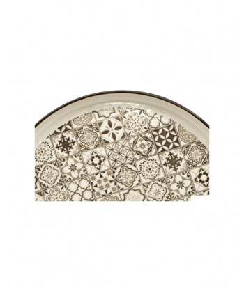 Sintra Nut Piatto Piano Nordic Ø Cm 27 Stoneware Decorato Lioness Confezione Da 4